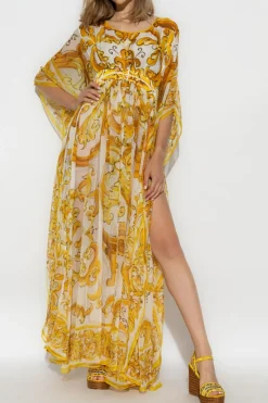 Dolce & Gabbana YELLOW Dress with Majolica print
