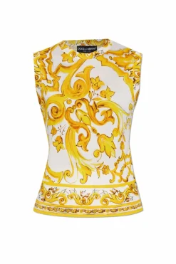 Dolce & Gabbana YELLOW Silk top