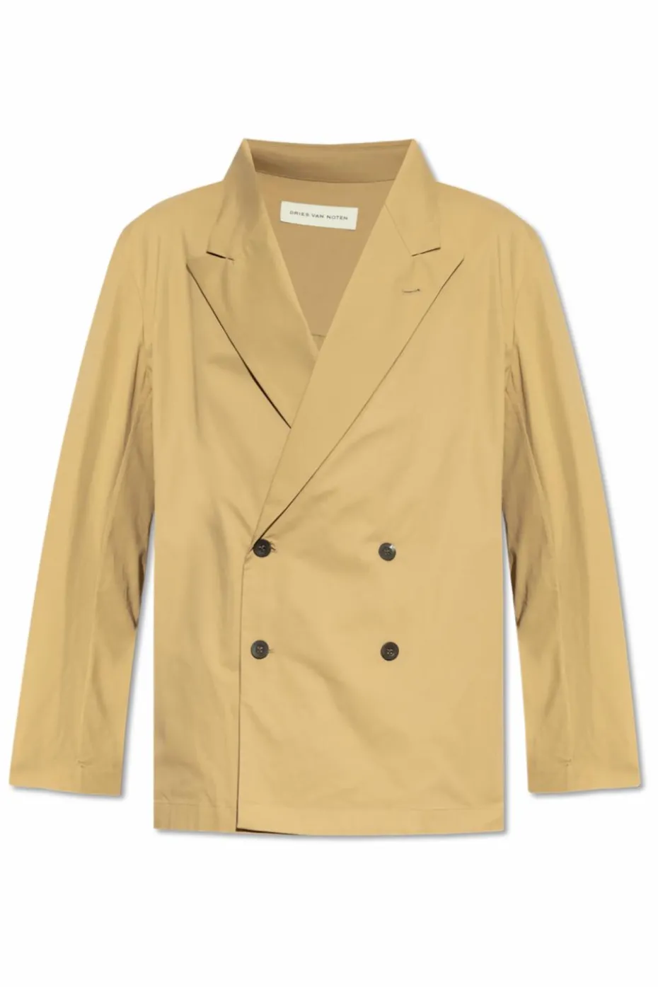 Dries Van Noten beige Double-breasted blazer Caplans