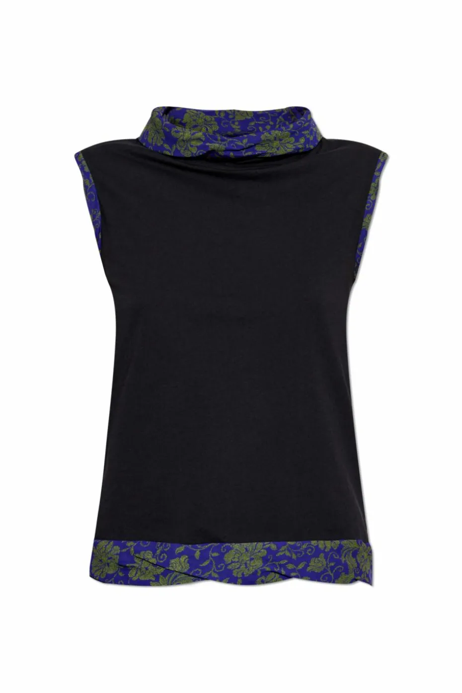 Dries Van Noten BLACK Top with stand-up collar