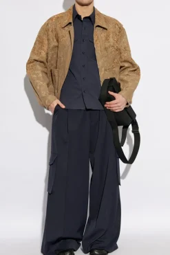 Dries Van Noten BROWN Jacket with lurex thread