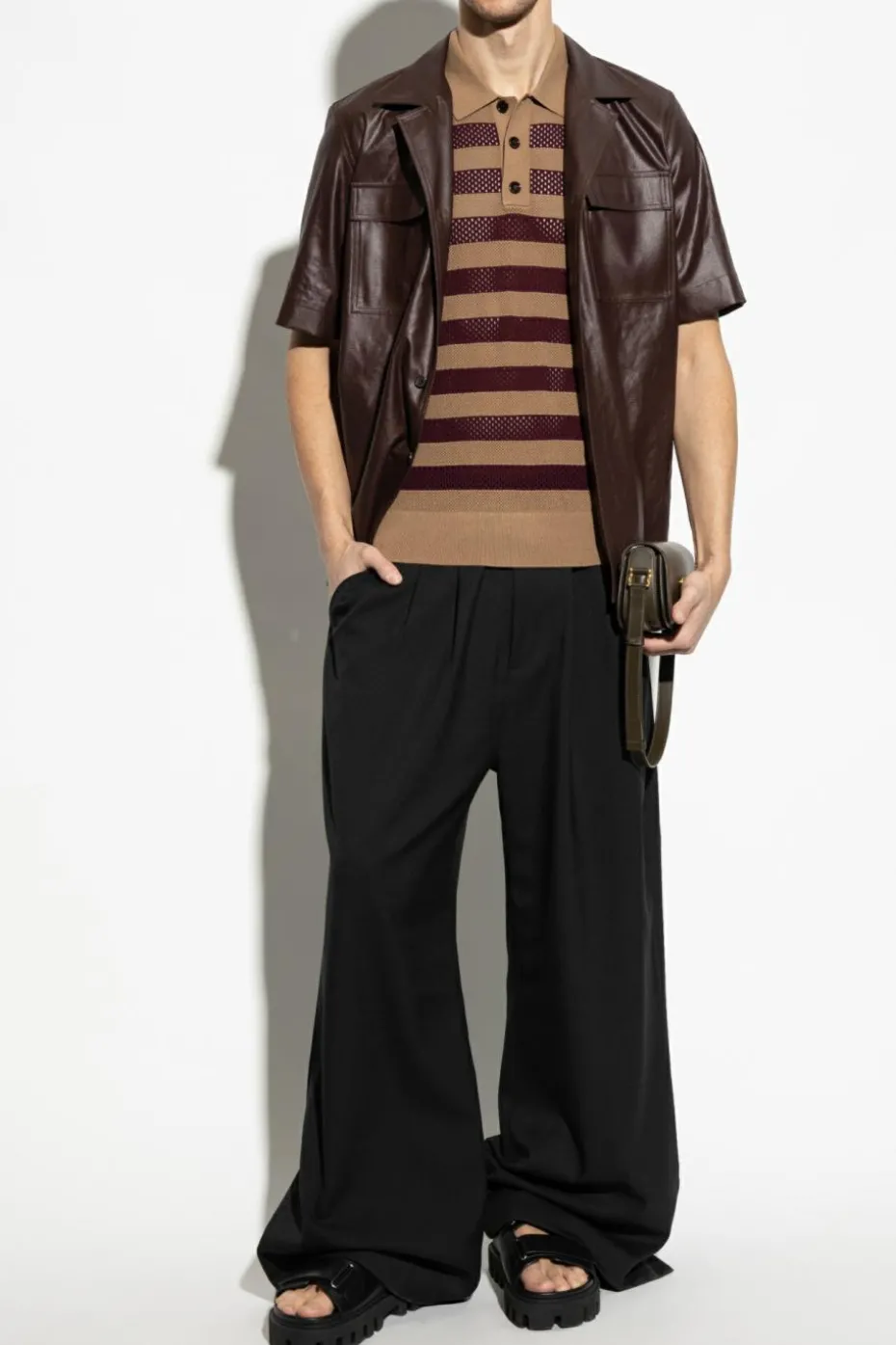 Dries Van Noten BROWN Shirt with pockets