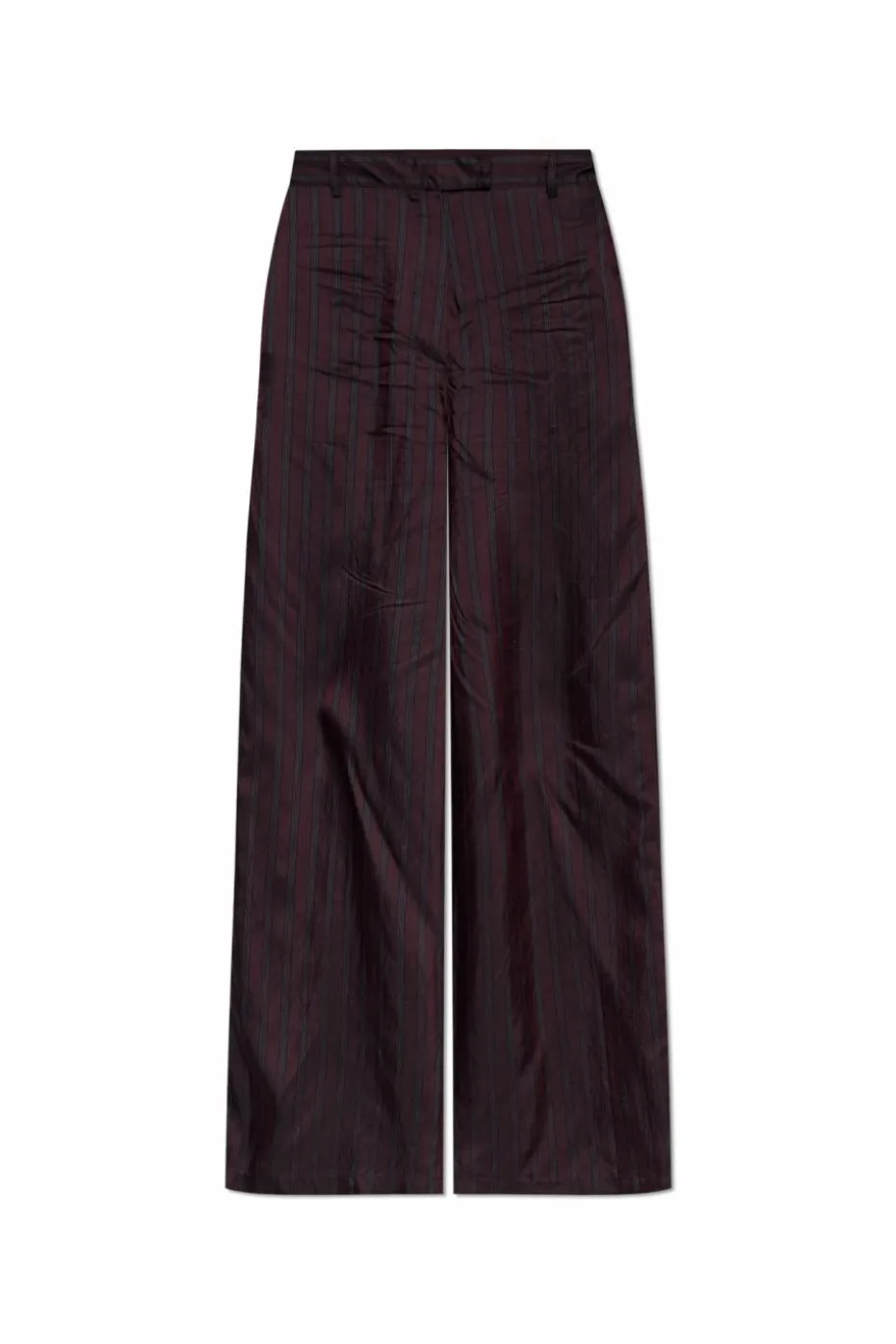 Dries Van Noten BURGUNDY Striped pants