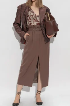Dries Van Noten BURGUNDY Striped pattern blazer