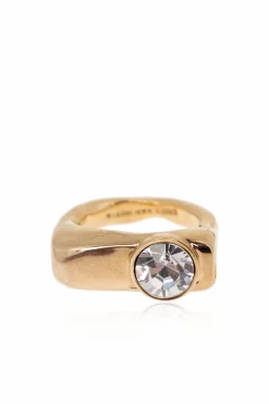 Dries Van Noten GOLD Ring with shimmering crystal