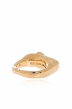 Dries Van Noten GOLD Ring with shimmering crystal