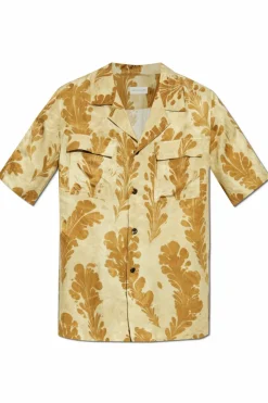 Dries Van Noten GREEN Satin shirt