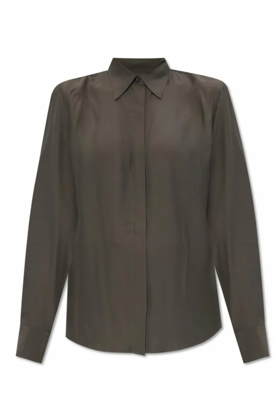 Dries Van Noten GREEN Shirt with silk finish