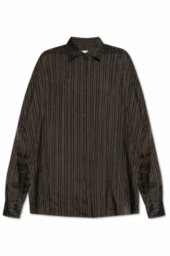 Dries Van Noten GREEN Striped shirt