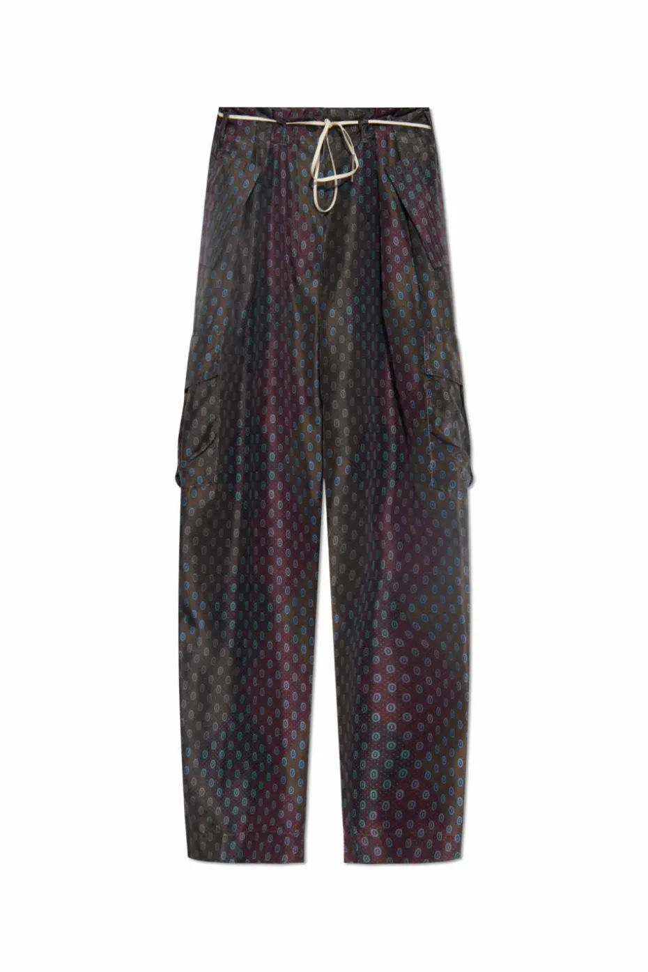 Dries Van Noten MULTICOLOUR Silk trousers `Polk`