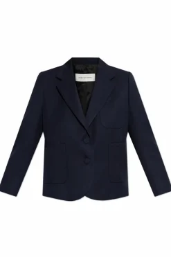 Dries Van Noten NAVY BLUE Wool blazer with pockets