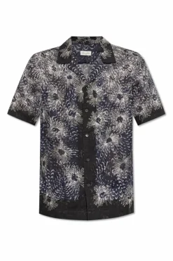 Dries Van Noten NAVY BLUE Shirt with embroidered pattern