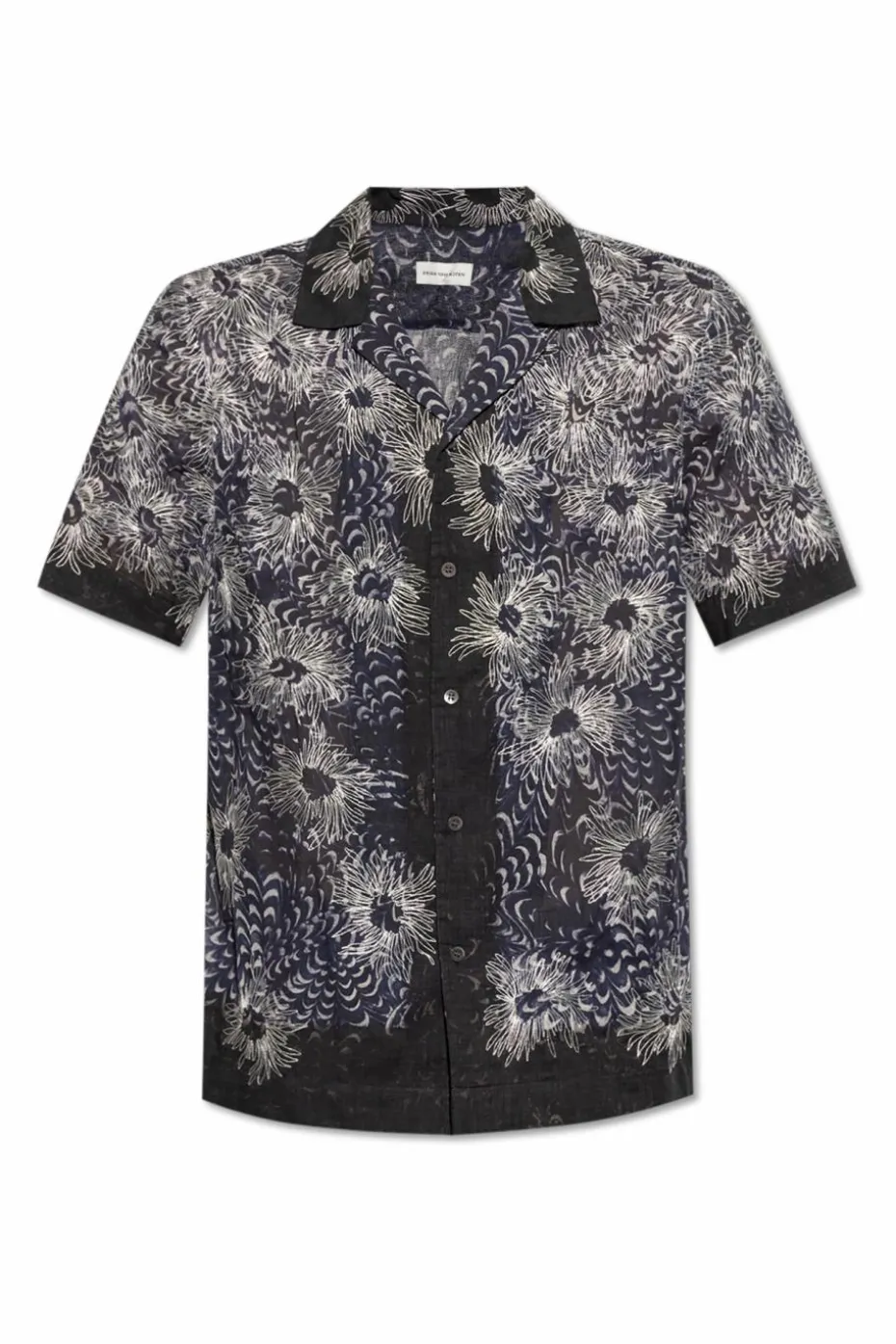 Dries Van Noten NAVY BLUE Shirt with embroidered pattern