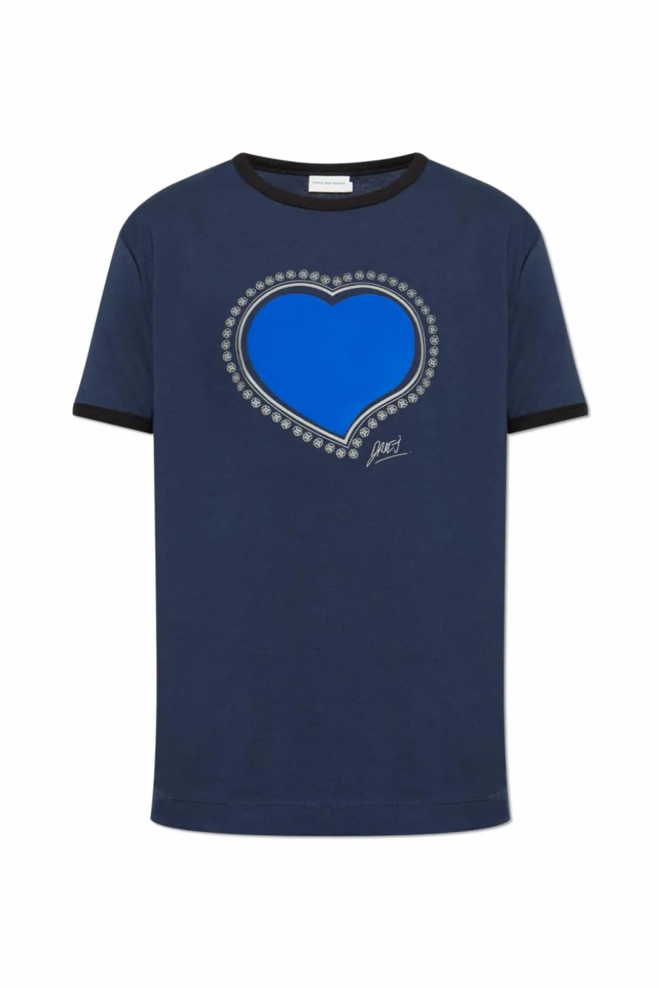 Dries Van Noten NAVY BLUE Printed T-shirt