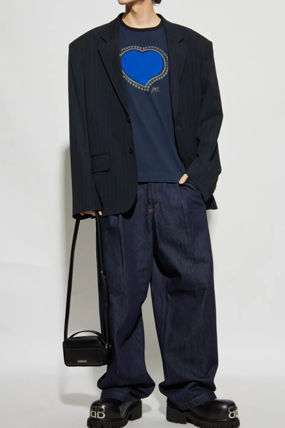 Dries Van Noten NAVY BLUE Printed T-shirt