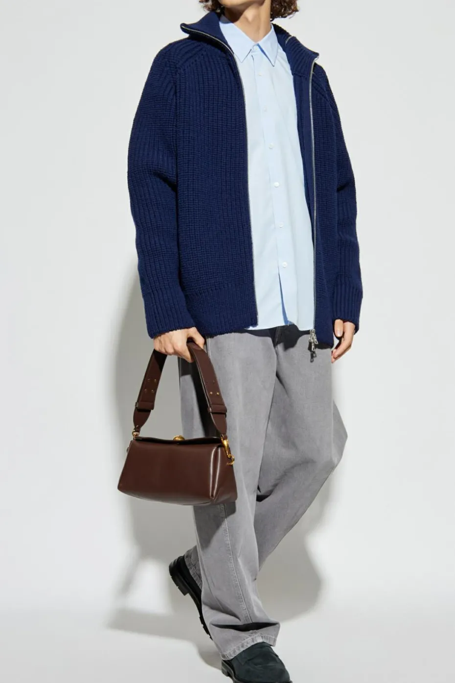 Dries Van Noten NAVY BLUE Wool sweater