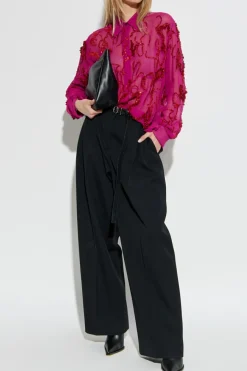 Dries Van Noten PINK Shirt with sequin pattern