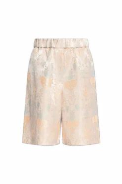Dries Van Noten PINK Shorts with a shimmering finish
