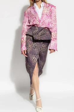 Dries Van Noten PURPLE Wrap skirt