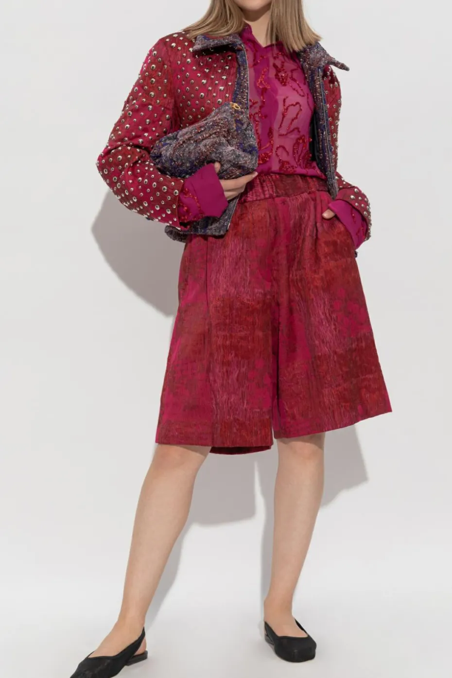 Dries Van Noten RED Shorts with pockets