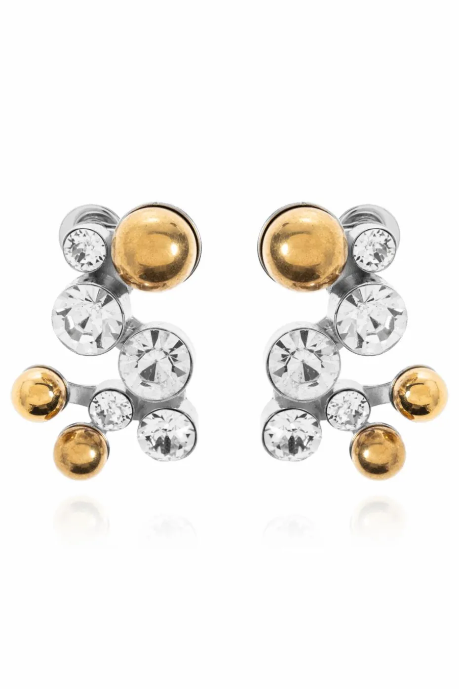 Dries Van Noten SILVER Earrings with shimmering crystals