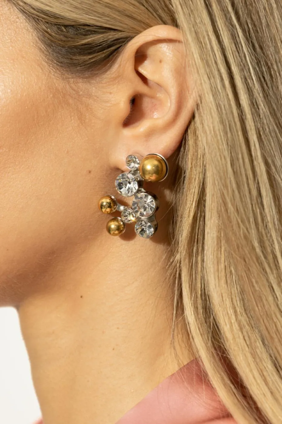 Dries Van Noten SILVER Earrings with shimmering crystals