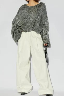 Dries Van Noten SILVER Sequin top