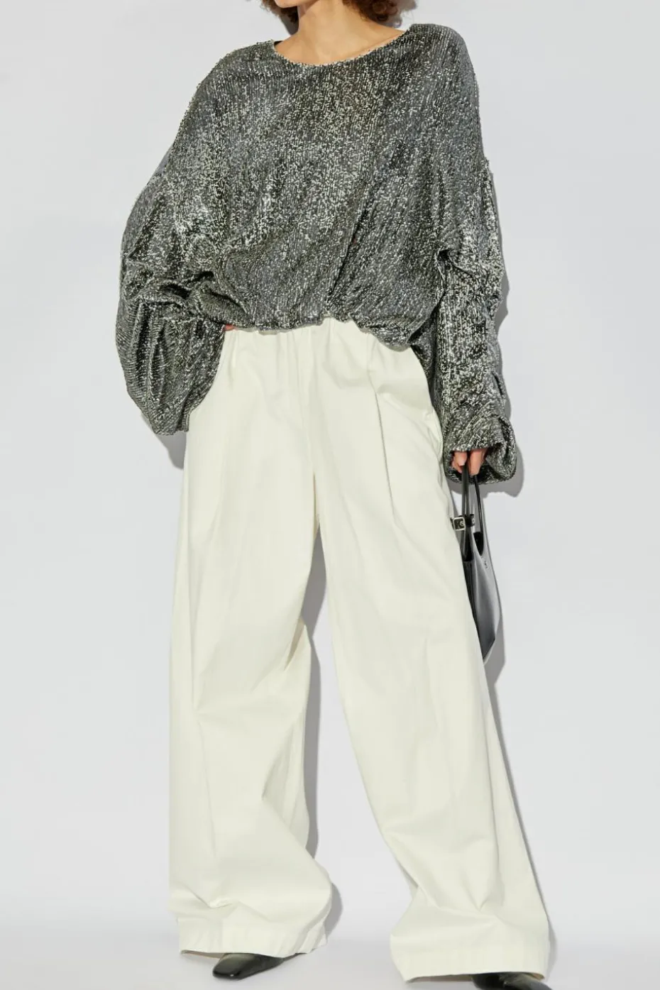 Dries Van Noten SILVER Sequin top