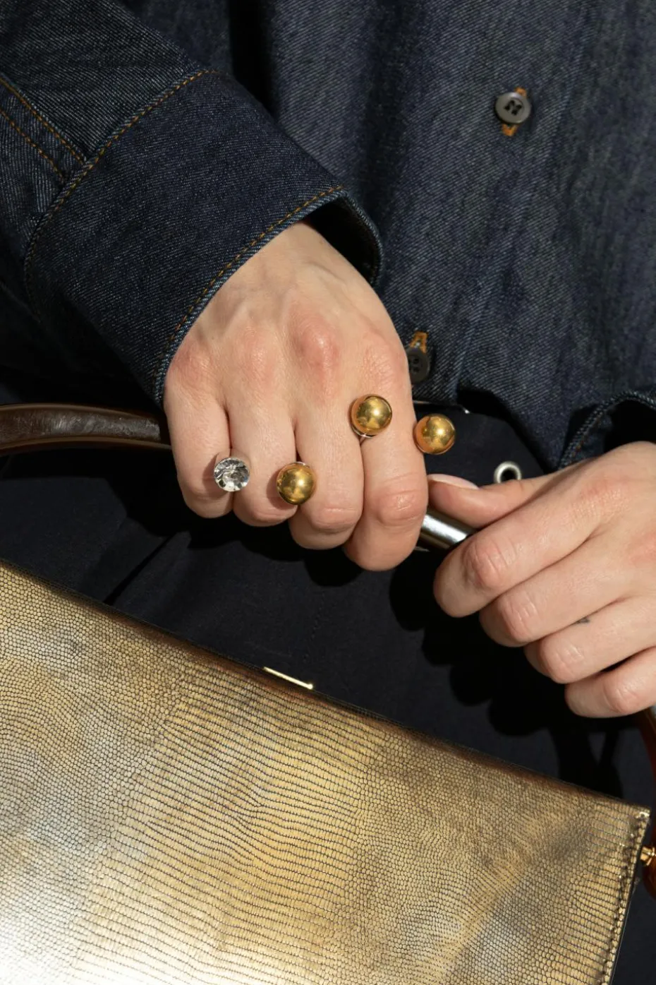 Dries Van Noten SILVER Set of two rings