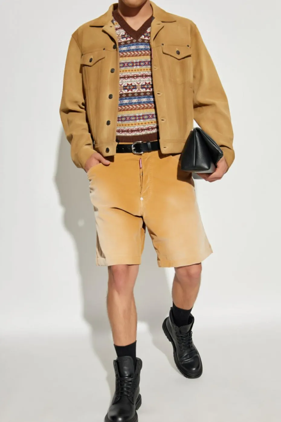 Dsquared2 beige Corduroy shorts