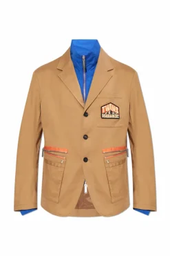 Dsquared2 beige Cotton blazer with appliquƩs