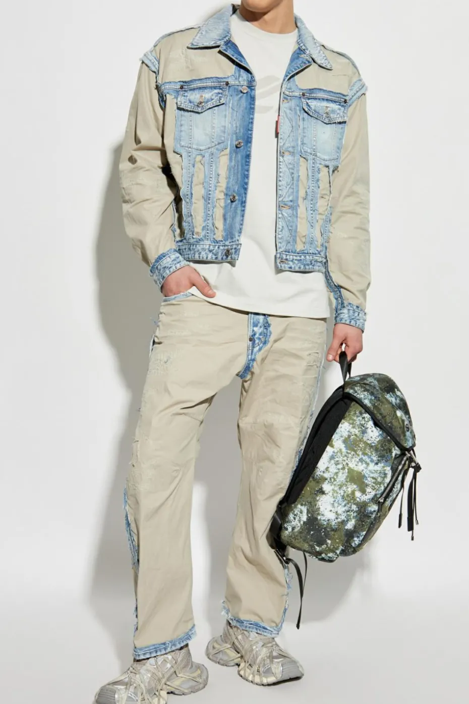 Dsquared2 beige Jeans made of combined materials