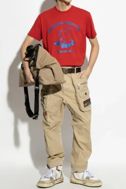 Dsquared2 beige Pants with patches