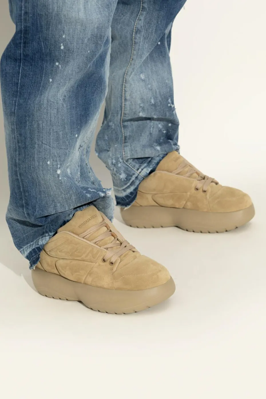 Dsquared2 beige "Puffer" sports shoes
