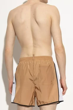 Dsquared2 beige Swim shorts with logo