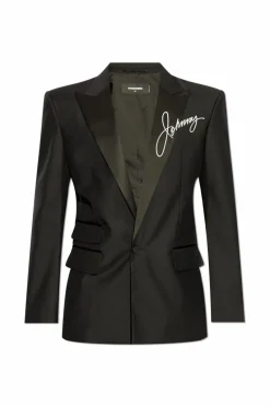 Dsquared2 BLACK Blazer with print