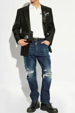 Dsquared2 BLACK Blazer with print