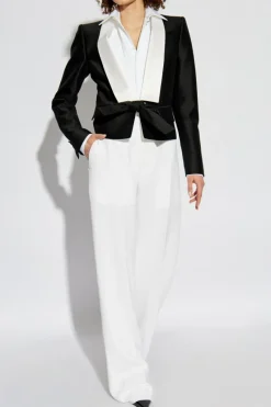 Dsquared2 BLACK Blazer with decorative tie