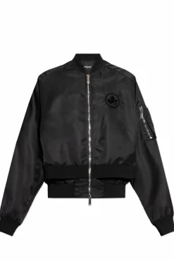 Dsquared2 BLACK Bomber jacket with vintage effect