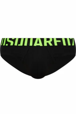 Dsquared2 BLACK Cotton briefs with logo