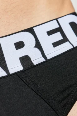 Dsquared2 BLACK Cotton briefs with logo