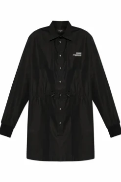 Dsquared2 BLACK Cotton dress with pockets