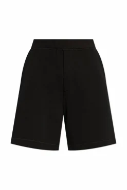 Dsquared2 BLACK Cotton shorts with printed logo