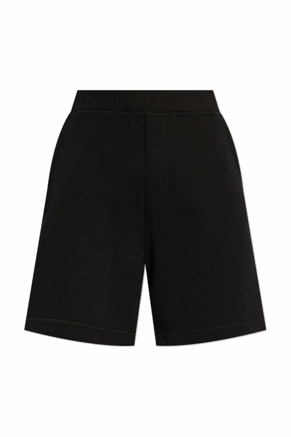 Dsquared2 BLACK Cotton shorts with printed logo
