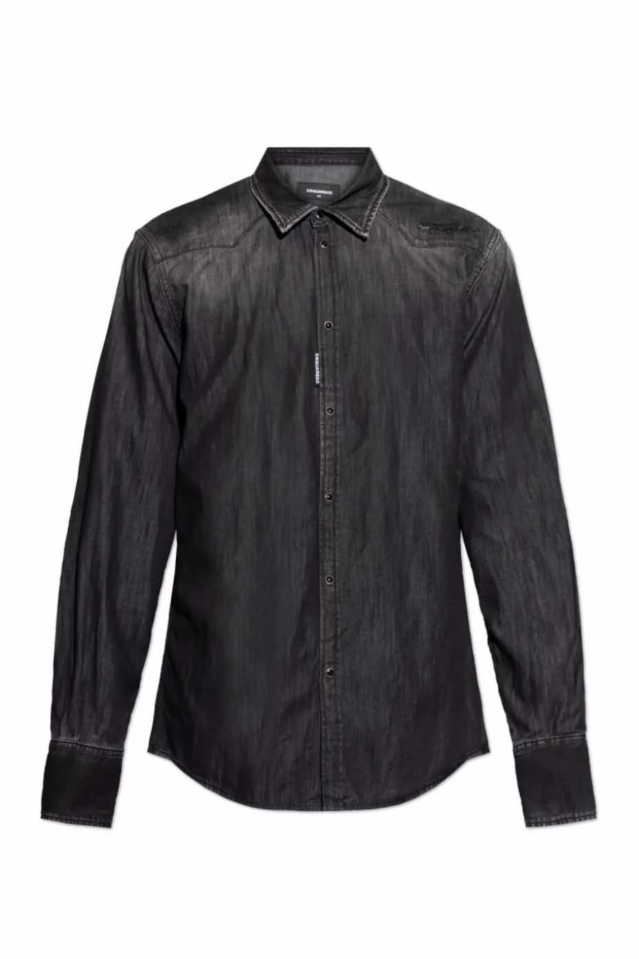 Dsquared2 BLACK Denim shirt with vintage effect