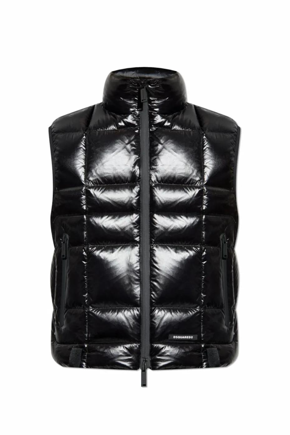 Dsquared2 BLACK Down gilet with stand-up collar