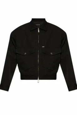 Dsquared2 BLACK Jacket with pockets