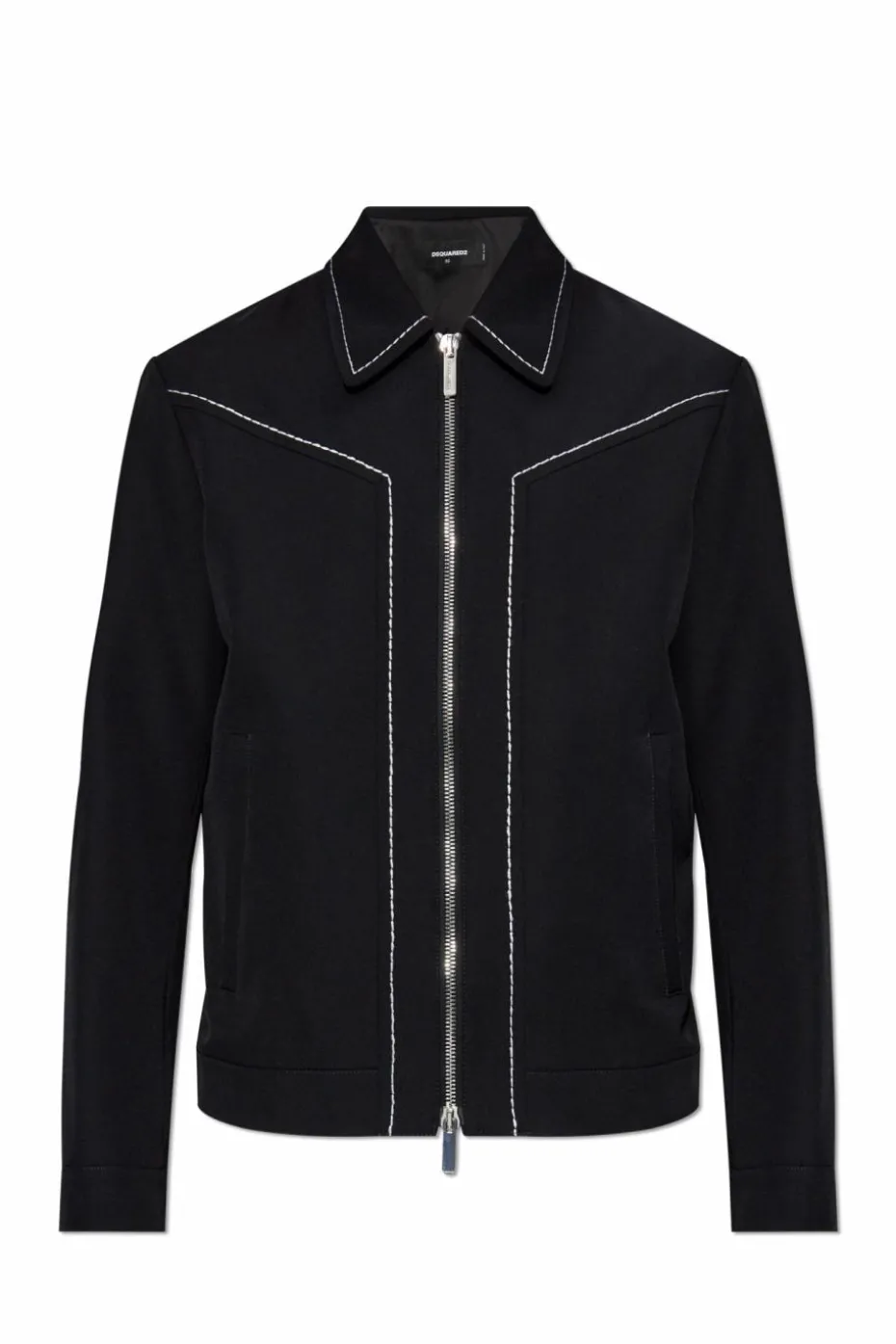 Dsquared2 BLACK Jacket with decorative stitching