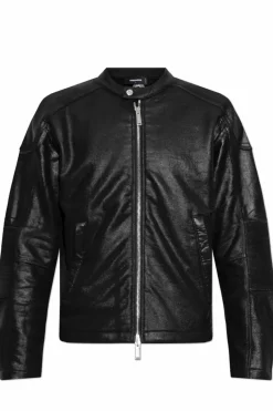 Dsquared2 BLACK Jacket with decorative finish