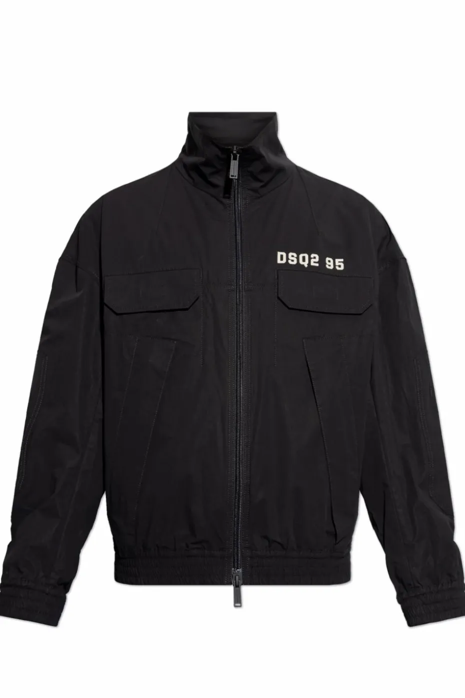 Dsquared2 BLACK Jacket with printed logo